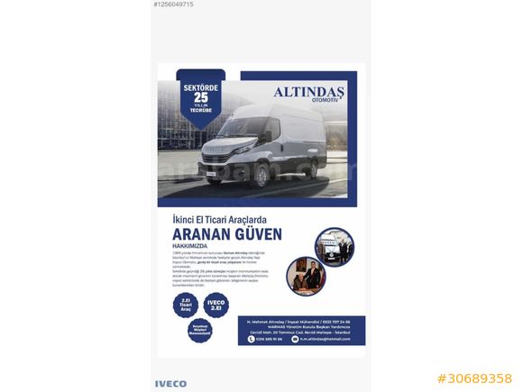 ALTINDAŞ IVECO 2.el 2004 model yüksek tavan bakımlı
