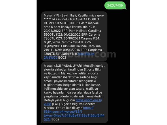 SAHİBİNDEN HATASIZ DOBLO GENİŞ AİLE