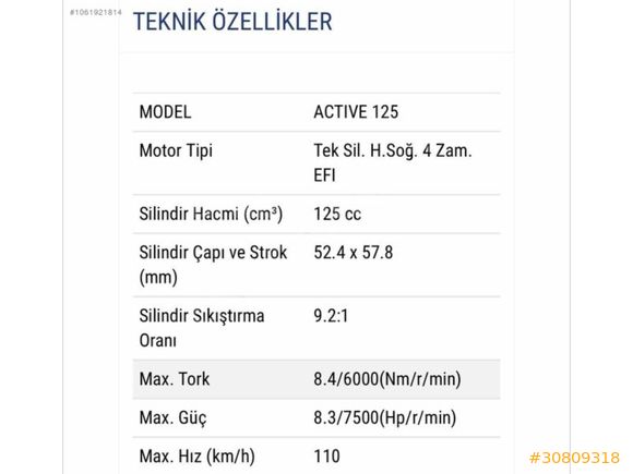 Yuki Active 125CC yeni nesil euro5 2023 Model
