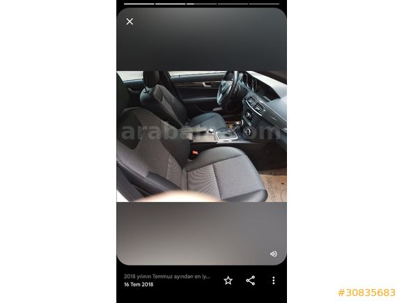 Sahibinden Mercedes - Benz C 180 Kompressor BlueEFFICIENCY AMG 2012 Model