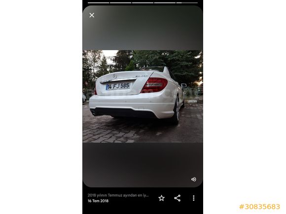 Sahibinden Mercedes - Benz C 180 Kompressor BlueEFFICIENCY AMG 2012 Model