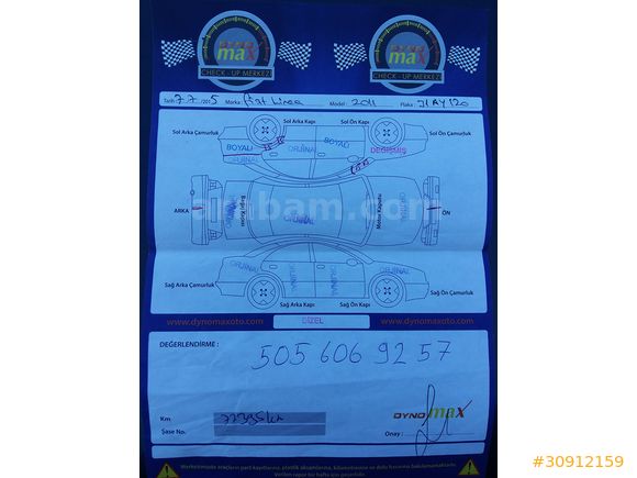 2011 Linea 1.3 199 binde 1100 tl tramer 