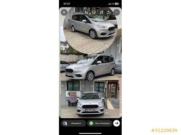 Sahibinden Ford Tourneo Courier 1.5 TDCi Titanium Plus 2020 Model 