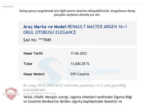 AUTO 23-2012 MASTER ARGEN -ÇİFT TEKER-ORJINAL 181.000 KM
