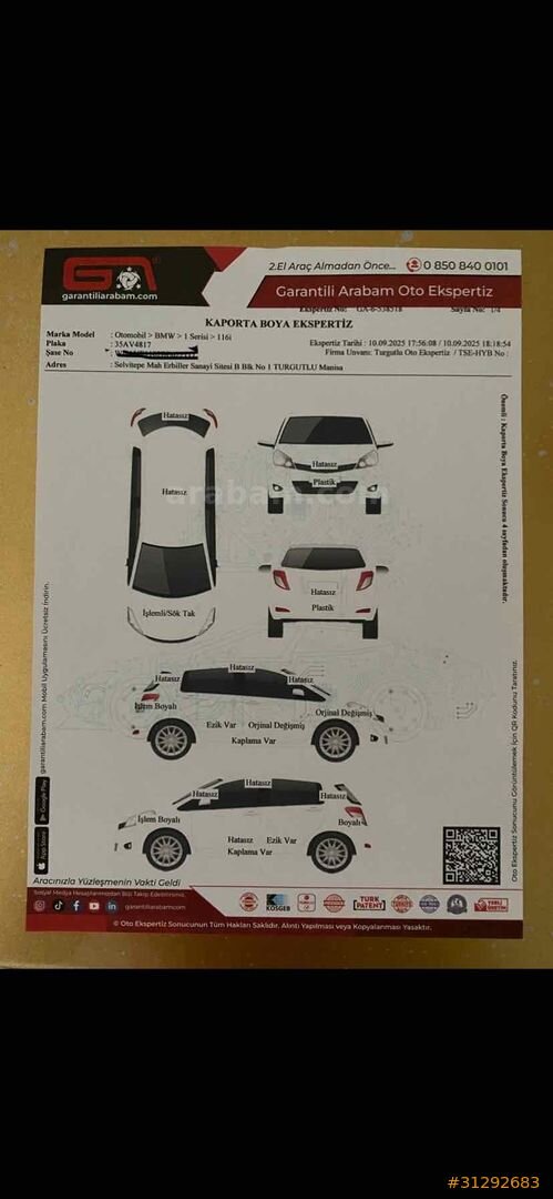 Sahibinden BMW 1 Serisi 116i Premium 2011 Model Manisa 222.000 km Siyah 7