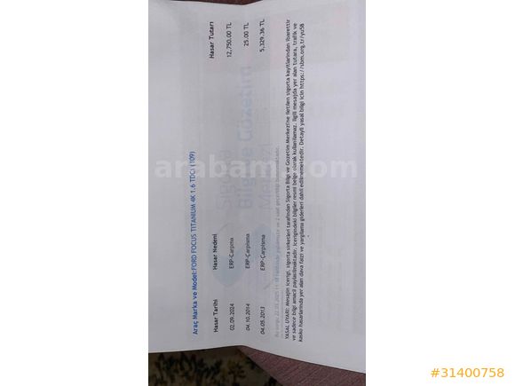 Sahibinden Ford Focus 1.6 TDCi Titanium X 2010 Model 