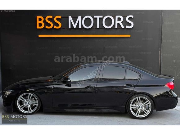 -BSS MOTORS-2013 LCİ BMW 3.20 D SİYAH İÇİ KIRMIZI M SPORT !