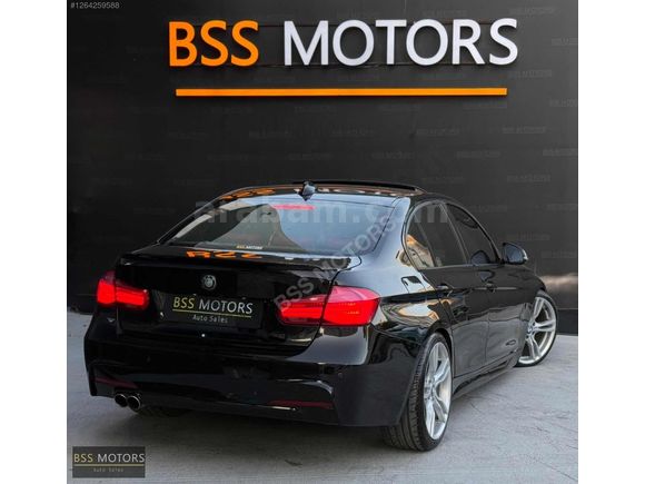 -BSS MOTORS-2013 LCİ BMW 3.20 D SİYAH İÇİ KIRMIZI M SPORT !