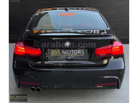 -BSS MOTORS-2013 LCİ BMW 3.20 D SİYAH İÇİ KIRMIZI M SPORT !