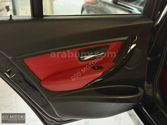 -BSS MOTORS-2013 LCİ BMW 3.20 D SİYAH İÇİ KIRMIZI M SPORT !