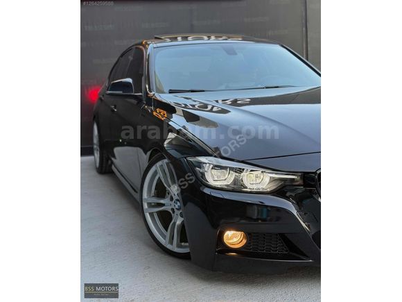 -BSS MOTORS-2013 LCİ BMW 3.20 D SİYAH İÇİ KIRMIZI M SPORT !