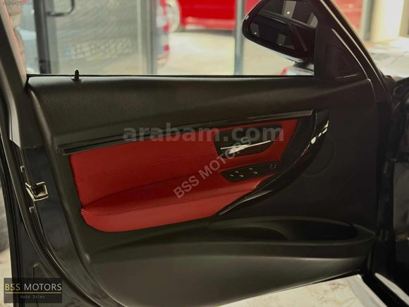 -BSS MOTORS-2013 LCİ BMW 3.20 D SİYAH İÇİ KIRMIZI M SPORT !