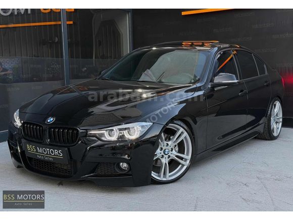 -BSS MOTORS-2013 LCİ BMW 3.20 D SİYAH İÇİ KIRMIZI M SPORT !