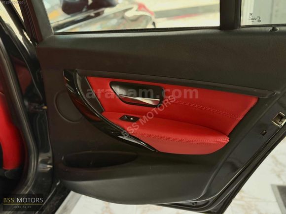 -BSS MOTORS-2013 LCİ BMW 3.20 D SİYAH İÇİ KIRMIZI M SPORT !