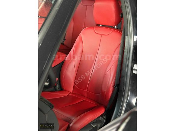 -BSS MOTORS-2013 LCİ BMW 3.20 D SİYAH İÇİ KIRMIZI M SPORT !