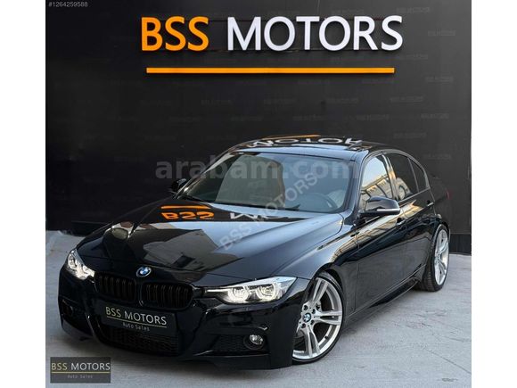 -BSS MOTORS-2013 LCİ BMW 3.20 D SİYAH İÇİ KIRMIZI M SPORT !