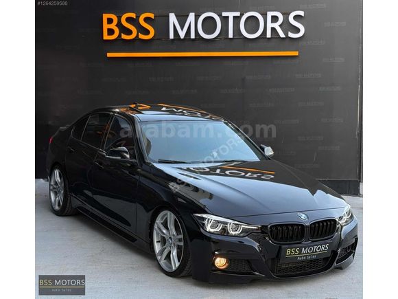 -BSS MOTORS-2013 LCİ BMW 3.20 D SİYAH İÇİ KIRMIZI M SPORT !
