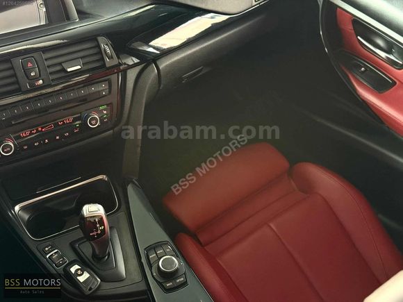 -BSS MOTORS-2013 LCİ BMW 3.20 D SİYAH İÇİ KIRMIZI M SPORT !