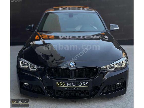 -BSS MOTORS-2013 LCİ BMW 3.20 D SİYAH İÇİ KIRMIZI M SPORT !