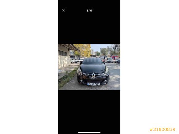 Sahibinden Renault Clio 1.5 dCi Icon 2014 Model  159 km Siyah