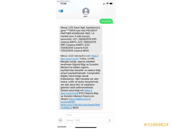 YANAR AUTODAN BAKIMLI1.9D KONBİ PARTNER