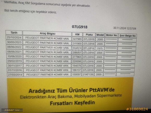 YANAR AUTODAN BAKIMLI1.9D KONBİ PARTNER