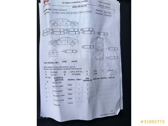 Sahibinden Ford Ranger 2.2 TDCi XLT 2018 Model 