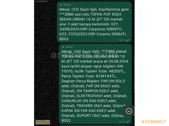 2019 EGEA URBAN OTOMATİK KM:160.000