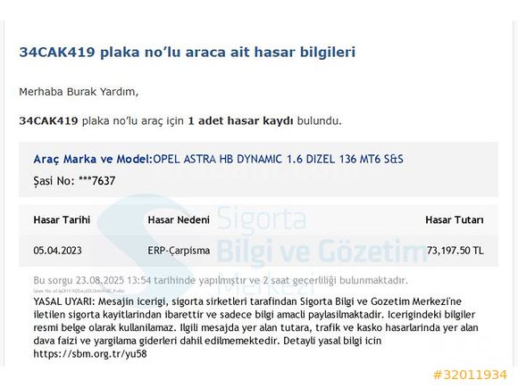 SAHİBİNDEN BAKIMLI MASRAFSIZ TEMİZ ASTRA