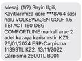Volkswagen Golf 1.5 TSi Comfortline 2019 Model 