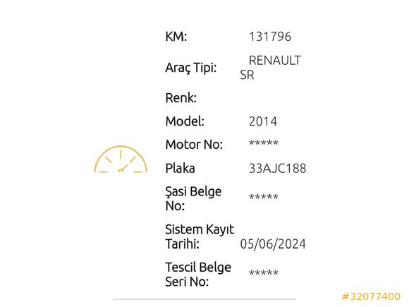 Sahibinden Renault Symbol 1.2 Touch 2014 Model