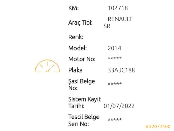 Sahibinden Renault Symbol 1.2 Touch 2014 Model