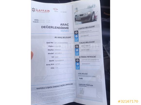 *Özel plakali*Sahibinden Renault Megane 2 1.4 Authentique