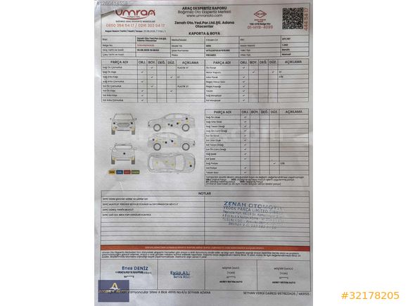 AKBEY'DEN 2010 C4 SX DEĞŞNSZ 4PARÇA BOYA GÜNCEL EKSPERTİZ MEVCUT
