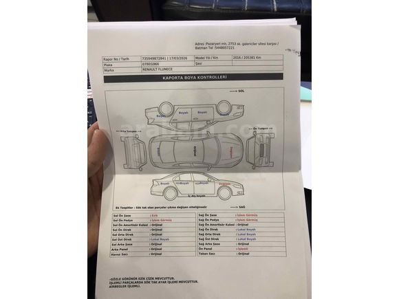 Sahibinden Renault Fluence 1.5 dCi Touch 2016 Model 