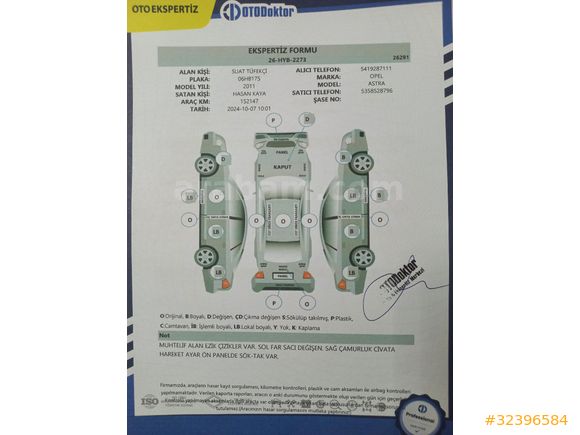3. Sahibinden Dolu paket Opel Astra Düşük km