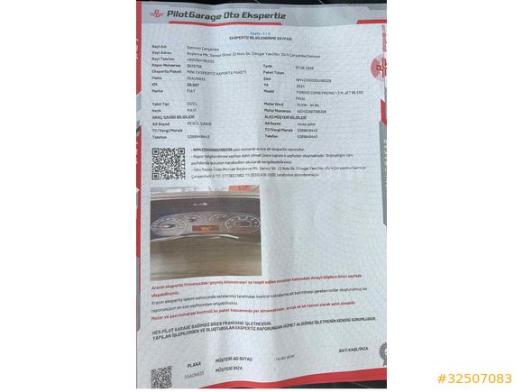 Sahibinden Fiat Fiorino Combi 1.3 Multijet Premio 2024 Model 