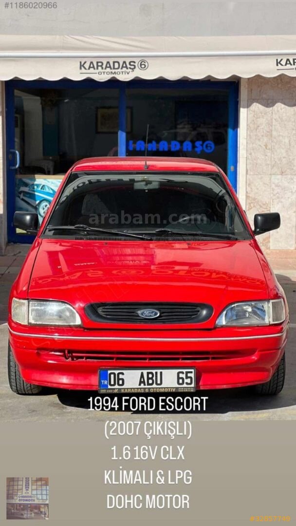 Galeriden Ford Escort 1.6 CLX 1994 Model İzmir 175.000 km Kırmızı 2