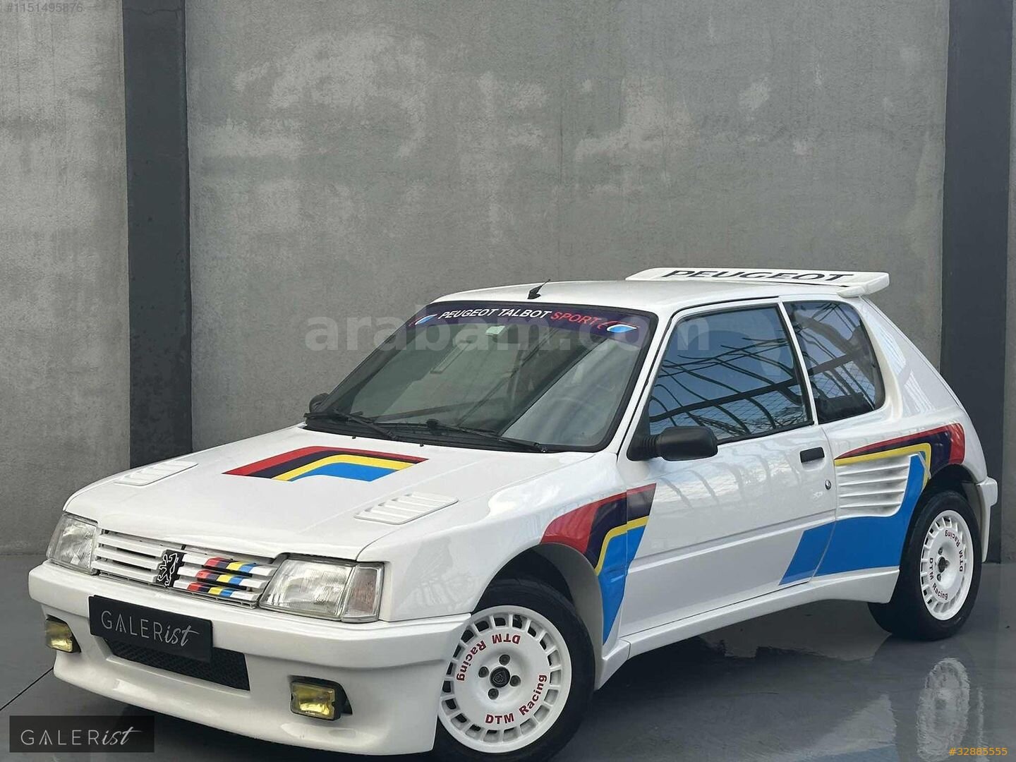 Galeriden Peugeot 205 1.9 GTi 1988 Model İstanbul 65.000 km Beyaz 3
