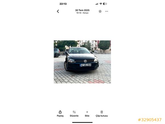 Sahibinden Volkswagen Jetta 1.4 TSi Trendline 2012 Model 