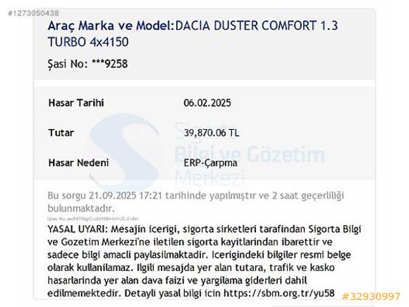 DACİA DUSTER 4x4
