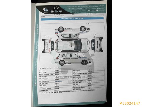 OTOMATİK MEGANE 3 AĞIR BAKIMLI  MUAYENELİ EKSPERLİ 