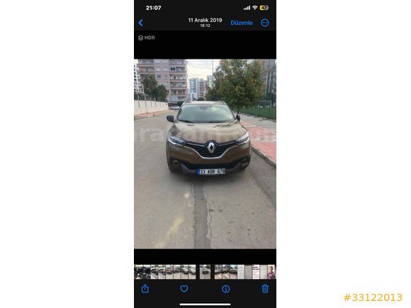 Sahibinden Renault Kadjar 1.6 dCi Icon 2017 Model Mersin