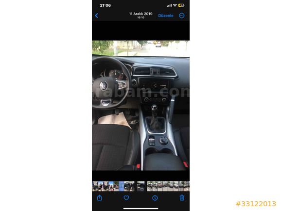 Sahibinden Renault Kadjar 1.6 dCi Icon 2017 Model Mersin