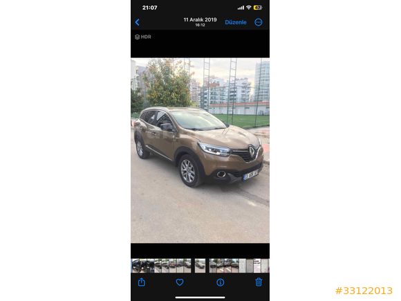 Sahibinden Renault Kadjar 1.6 dCi Icon 2017 Model Mersin