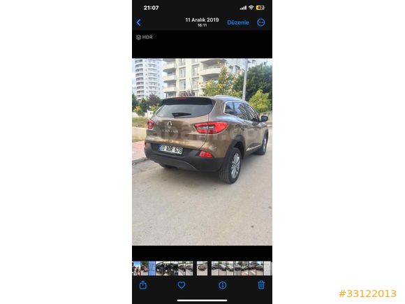 Sahibinden Renault Kadjar 1.6 dCi Icon 2017 Model Mersin