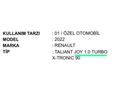 Sahibinden Renault Taliant 1.0 Tce Joy 2022 Model