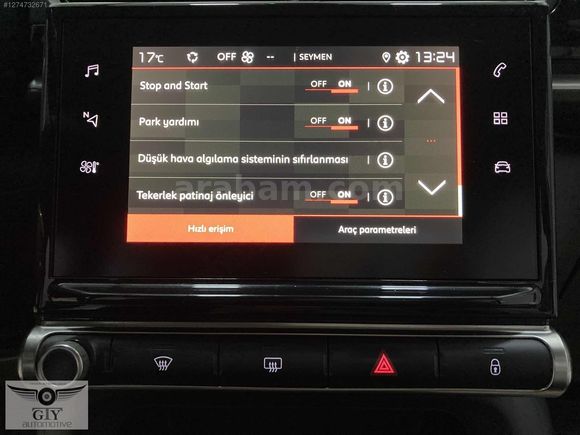 GTY AUTO'dan 2019 BOYASIZ C-3 Shine 1.2PureTech-OTOMATİK-96000km