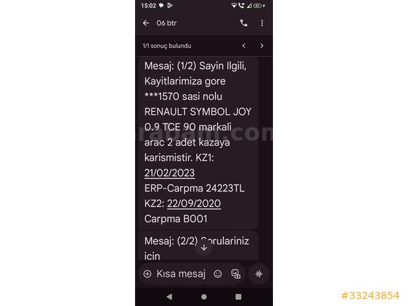 Sahibinden Renault Symbol 0.9 TCe Joy 2019 Model