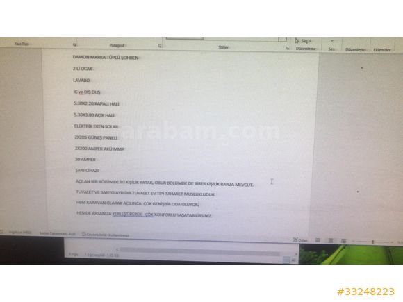 Sahibinden Karavan Çekme İzmir